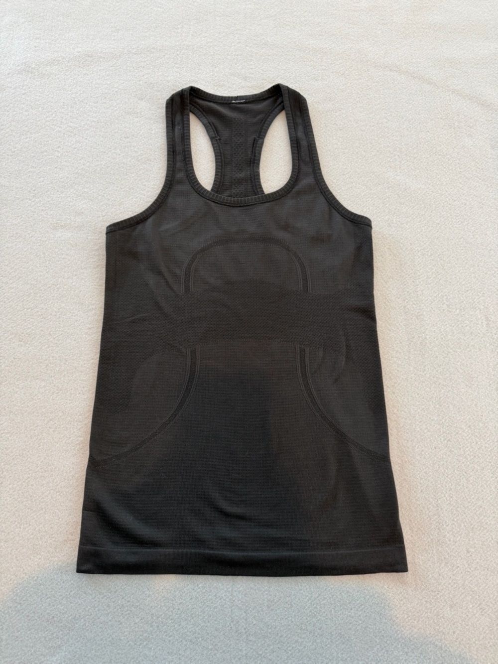 Lululemon Black Seamless Racerback Tank Top Athletic Yoga Size 4